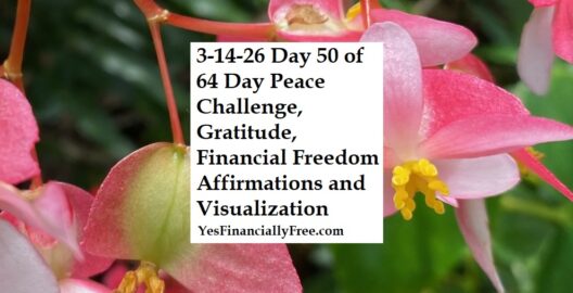 3-14-26 Day 50 of 64 Day Peace Challenge, Gratitude, Financial Freedom Affirmations and Visualization